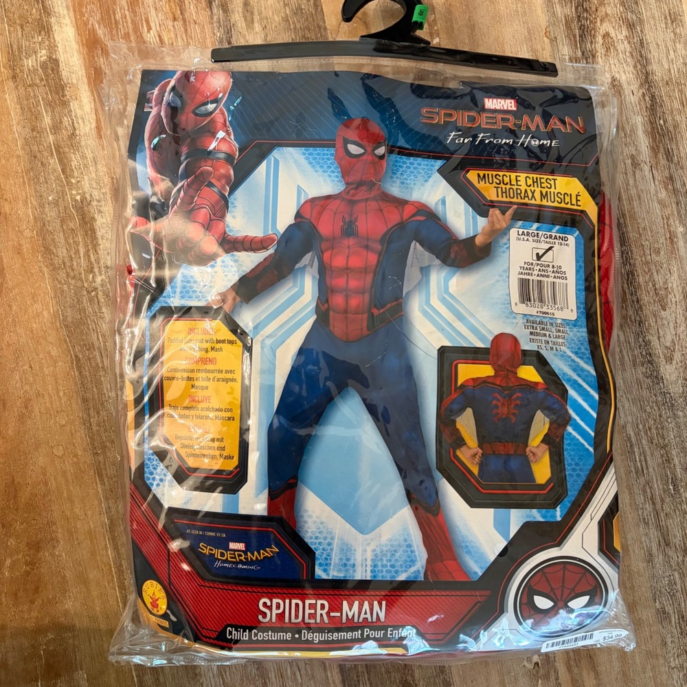 Marvel Spider-Man Far From Home Muscle Chest Child Costume Large 12-14 Rubies
